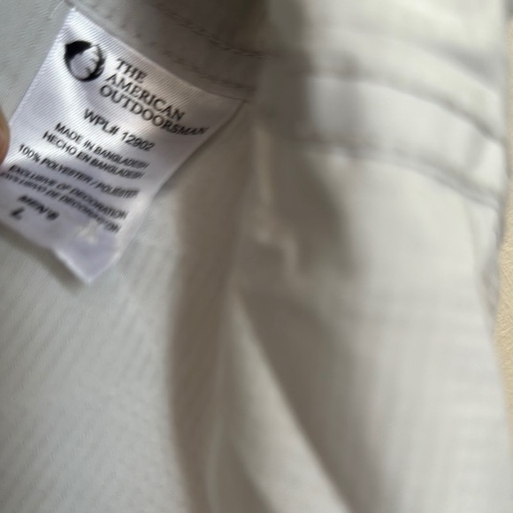 White Casual Button Down Shirt Lightweight Cotton Blend - Picture 9 of 9